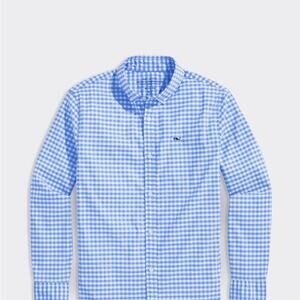 Vineyard Vines Performance. Gingham “Whale Shirt” NWT Boys M